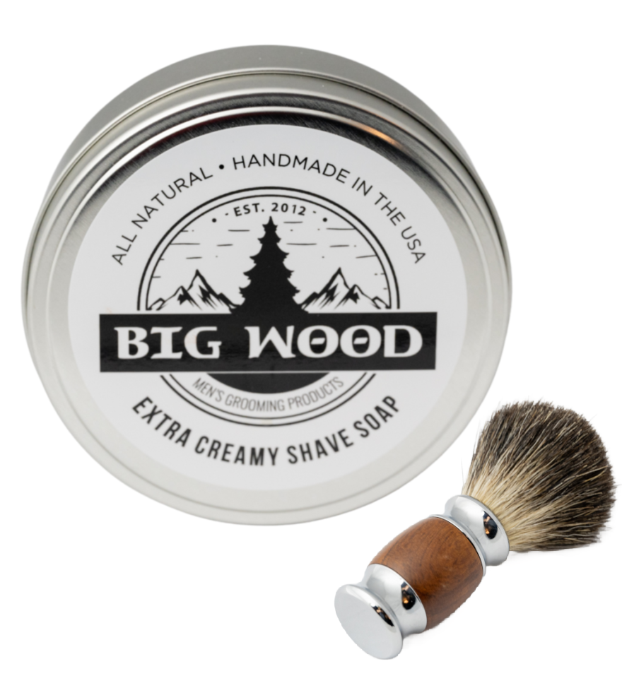 Shave Soap and Brush Bundle The Big Wood Collection Big Wood Men's