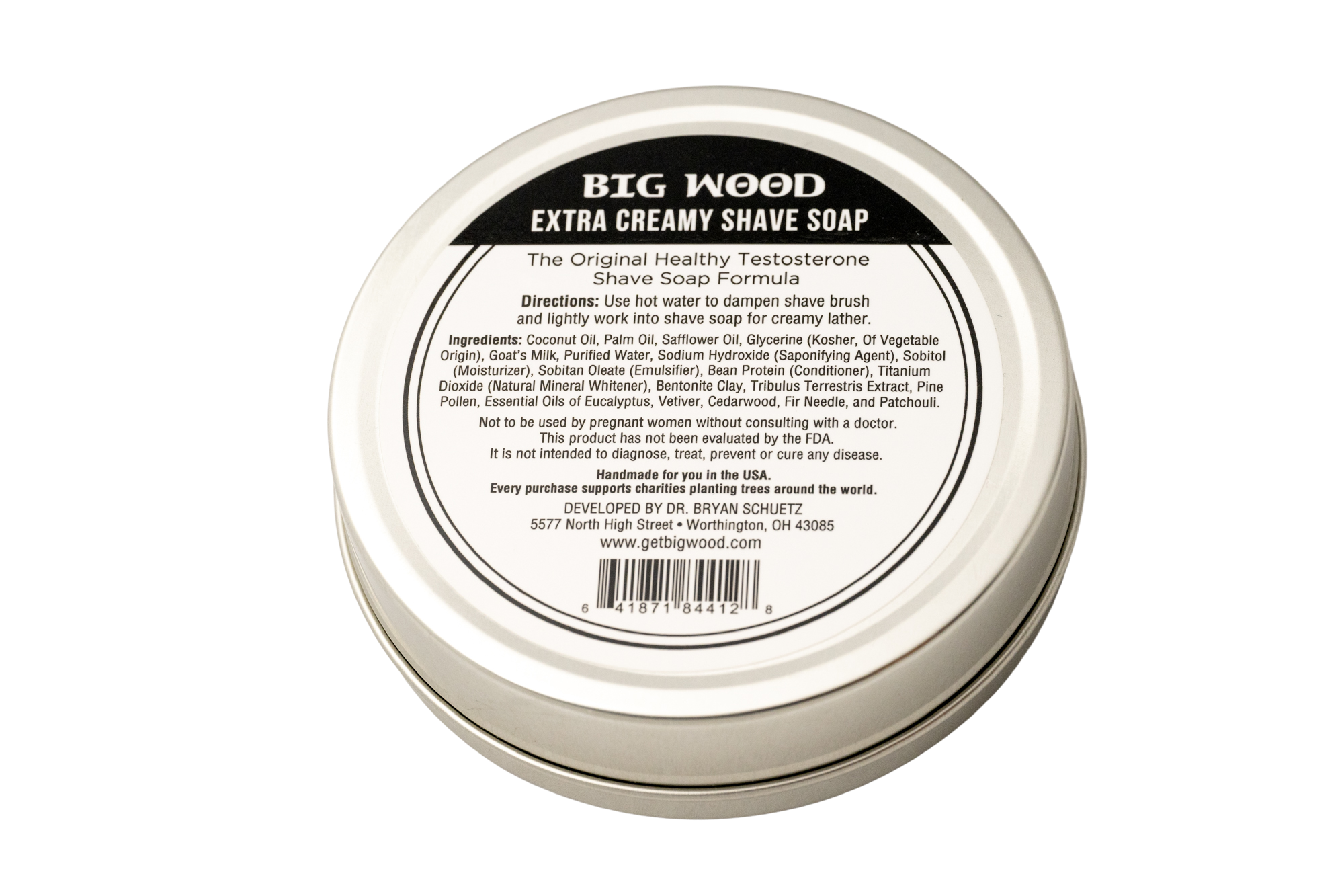 All Natural Shave Soap Extra Creamy Men’s Shave Soap Big Wood Big